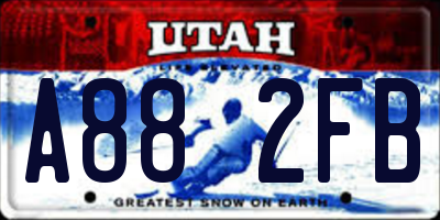 UT license plate A882FB