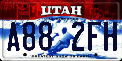 UT license plate A882FH