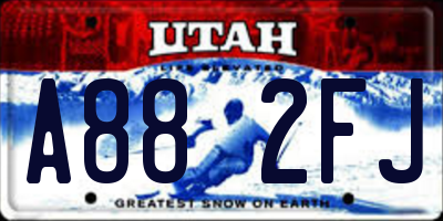 UT license plate A882FJ