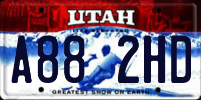 UT license plate A882HD