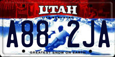 UT license plate A882JA