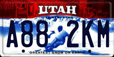 UT license plate A882KM