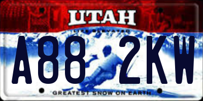 UT license plate A882KW