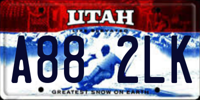UT license plate A882LK