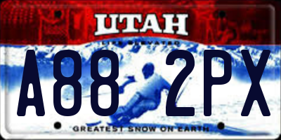 UT license plate A882PX