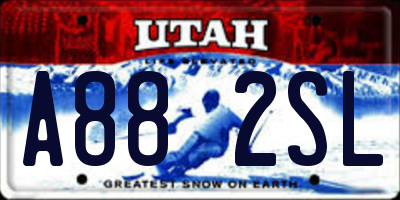 UT license plate A882SL
