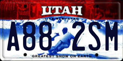 UT license plate A882SM