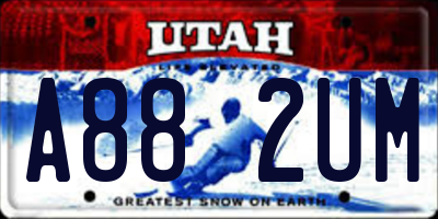 UT license plate A882UM