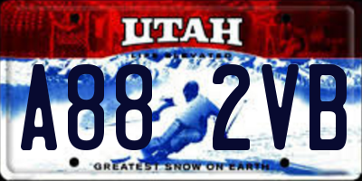 UT license plate A882VB