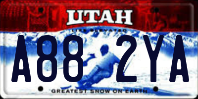 UT license plate A882YA