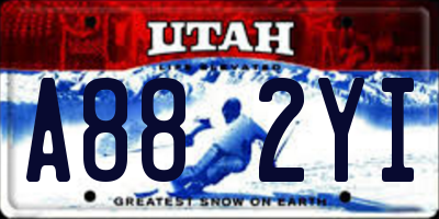 UT license plate A882YI
