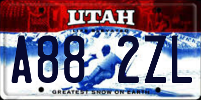 UT license plate A882ZL