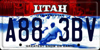 UT license plate A883BV
