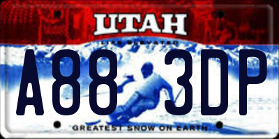 UT license plate A883DP