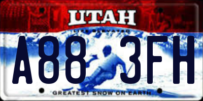 UT license plate A883FH