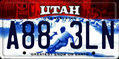 UT license plate A883LN