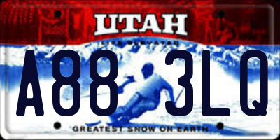 UT license plate A883LQ