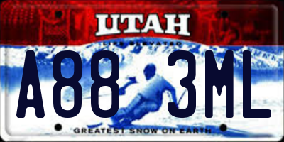 UT license plate A883ML