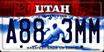 UT license plate A883MM