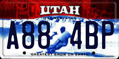 UT license plate A884BP