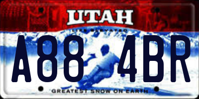 UT license plate A884BR