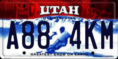 UT license plate A884KM
