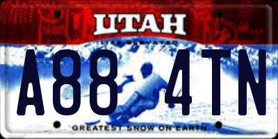 UT license plate A884TN