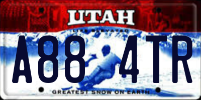 UT license plate A884TR