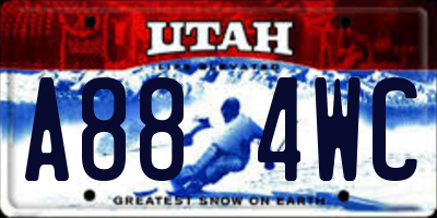 UT license plate A884WC