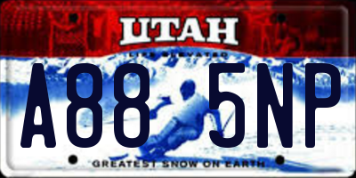 UT license plate A885NP