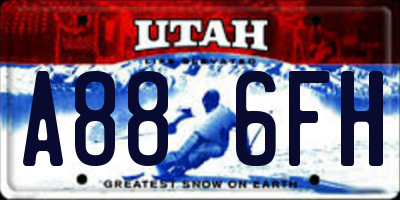 UT license plate A886FH