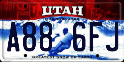 UT license plate A886FJ
