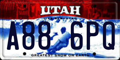 UT license plate A886PQ