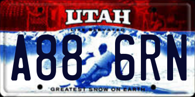 UT license plate A886RN
