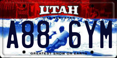 UT license plate A886YM
