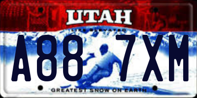 UT license plate A887XM