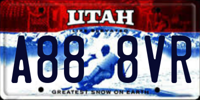 UT license plate A888VR
