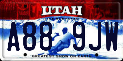 UT license plate A889JW