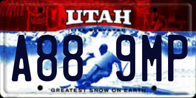 UT license plate A889MP