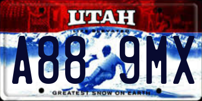 UT license plate A889MX