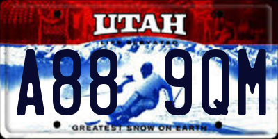 UT license plate A889QM