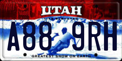 UT license plate A889RH