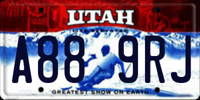 UT license plate A889RJ