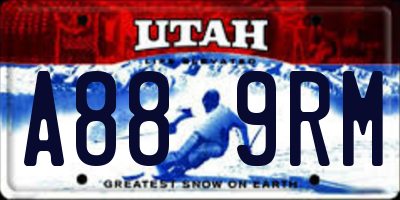 UT license plate A889RM