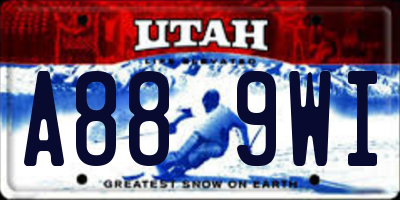 UT license plate A889WI