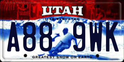 UT license plate A889WK