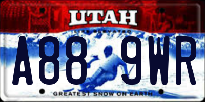 UT license plate A889WR