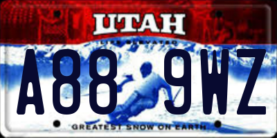 UT license plate A889WZ