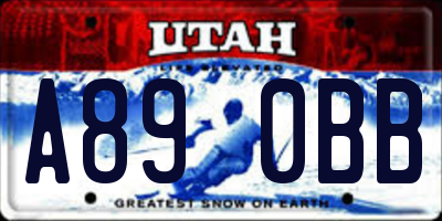 UT license plate A890BB