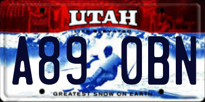 UT license plate A890BN